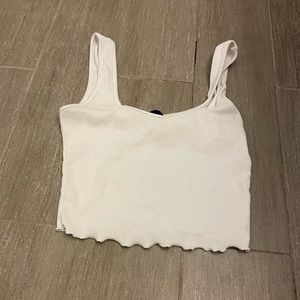 Cropped White Tank